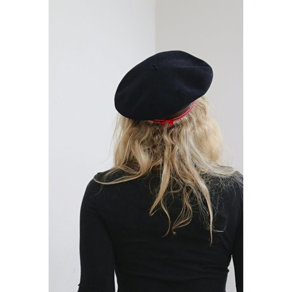 1960\'s French L\'Aiglon Navy Wool Beret // Women\'s Size Extra Small to Small main image 6